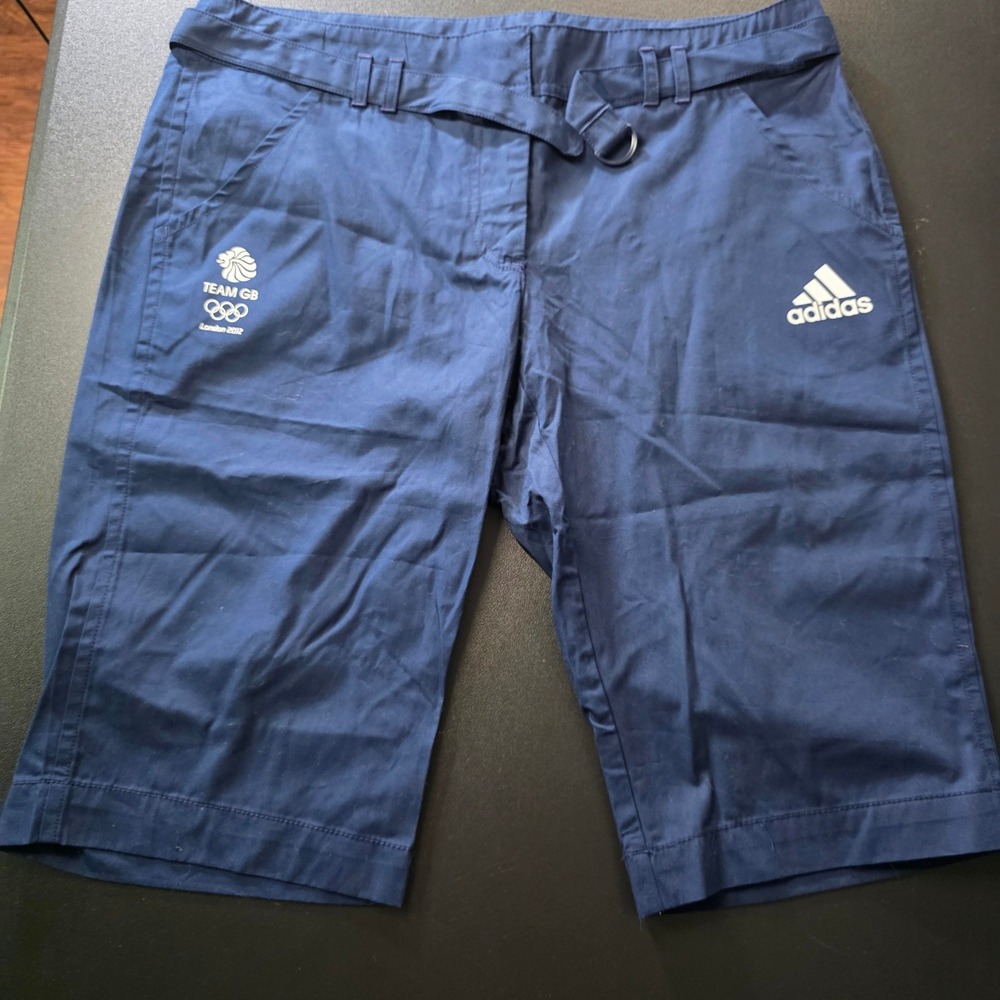 Adidas Team GB London 2012 Olympics Bermuda Shorts Dark Indigo Women M O94659